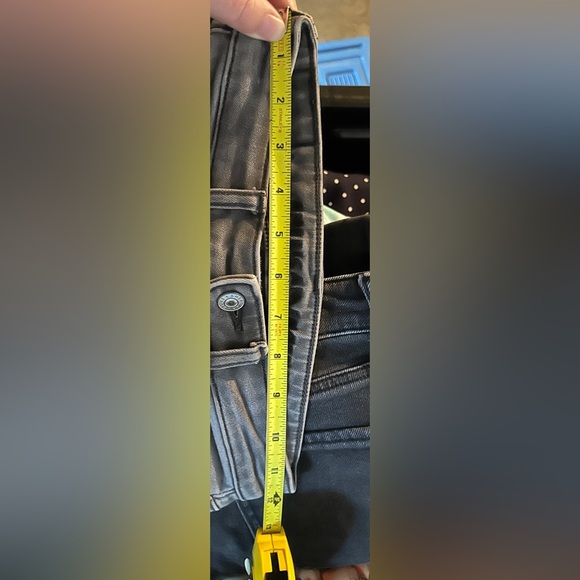 American Eagle super high rise jegging size 00 regular grey distressed style - Picture 13 of 13